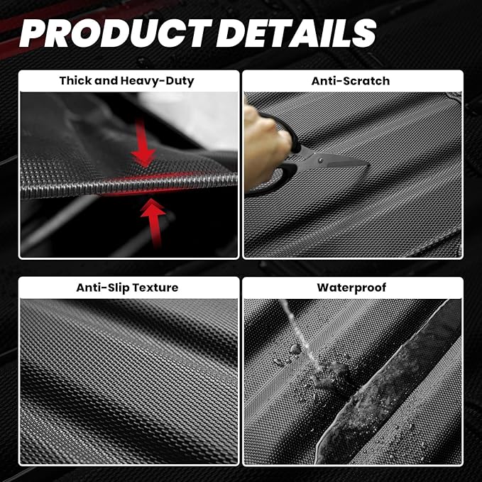 LASFIT Bed Mat for Toyota 2007-2021 Tundra 5.5FT/5.5'Truck Bed Mat All Weather 5.5 FT Bed Liner for Toyota Tundra 2021 2020 2019 2018-2007 Accessories TPE Trunk Mat Cargo Mat (Not Fit Drop-in Liner)