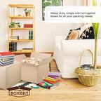 The Boxery BXT38-25 16 x 12 x 10 Inches Heavy Duty Grade Book Boxes, Pack of 25