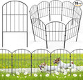 VANCASTLE Decorative Garden Fence Outdoor, 19 Panels Rustproof Metal Landscape Barrier Fence, Total 20ft (L) x 24in (H), Black Ornamental Fence for Yard, Patio, Lawn, Garden Bed, Easy to Install