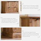 OKD Farmhouse File Cabinet with 2 Drawers, 35.3" Lateral Filing Cabinet with Hanging File Folders, Interlocking Drawers, Wood Rustic Storage Cabinet for Home Office, Living Room, Light Knotty Oak