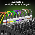 GEARit XLR Male to Female Microphone Cable (10 Feet, 6-Pack) 3-Pin Balanced Shielded Mixer, Recording Studio, Podcast - Black