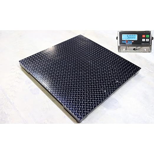 Liberty LS-700-4x4-10k-NN Industrial Floor Scales/Warehouse Pallet Scale with Indicator 48" x 48" | 10,000 lb x 1 lb