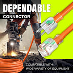 25ft Outdoor/Indoor Extension Cord 10/3 Gauge Ultra Heavy Duty 3 Prong SJTW, Waterproof, ETL Listed, Flexible Cold-Resistant Long Power Cord,15A 125V 1875W, Orange by LifeSupplyUSA