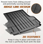 TripleAliners Truck Bed Mat Compatible with Nissan Frontier 2022 2023 2024 2025 2026 Accessories Crew Cab 5FT Vehicle Perfectly Flush All Weather Protection TPE Heavy Duty Pickup Car Bed Cargo Mat