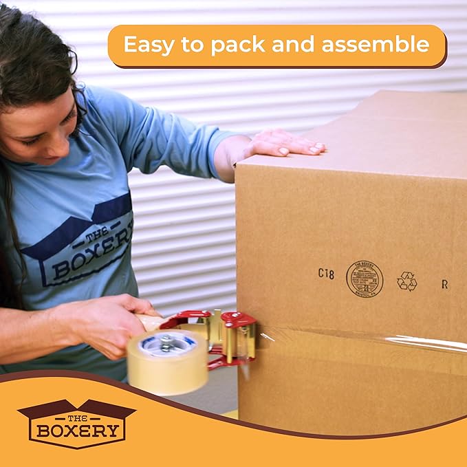 The Boxery 9"x6"x5" Brown/Kraft Corrugated Cardboard Shipping Boxes 25-Pack | Mailing, Packing, Moving & Storage for Business/Home – Durable - Eco-Friendly, Recyclable - Made in the USA