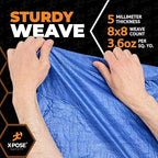 Better Blue Poly Tarp 12' x 20' - Bulk Half Pallet (200 Pack) Multipurpose Protective Cover - Lightweight, Durable, Waterproof, Weather Proof - 5 Mil Thick Polyethylene - by Xpose Safety