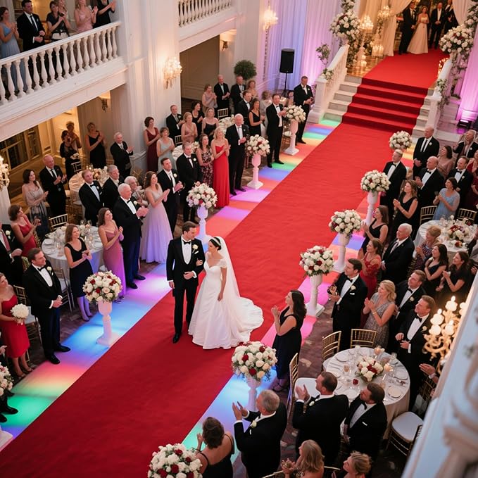 450 GSM Extra Thick Waterproof Red Carpet Runner for Events Decorations, 3X15 Ft Not Slip Red Runner Aisle Runway Rug for Wedding, Party, Banquet, Activity Entrance and Special Events Decorations