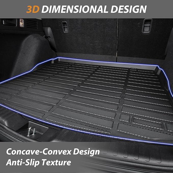 AIPOIL® Floor Mats & Cargo Liner Set for 2017-2024 MINI Countryman F60 (Not for Manual Transmission) All Weather Protection TPE Anti-Slip Automotive Full Set Custom Car Mats Accessories - Black