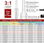 Chanzon 3:1 Ratio 1/2" (12.7mm) Heat Shrink Tubing - Marine Grade Waterproof Adhesive Lined - 4Ft Roll (1.22M Total Length) Clear/Transparent Polyolefin Sleeving Wrap Shrinking 3 to 1 Ratio 1pcs