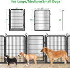 Decorative Garden Fence with Gate, 40 in(H) x 95 ft(L) Rustproof Metal Fence Panels No Dig Fence with Full Panel Gate, Dog Fence Outdoor for Yard, Animal Barrier Garden Fencing for Yard