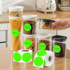 2 Inch Fluorescent Green Circle Stickers 500 Pcs,Permanent Color Coding Dots for Office,Home Organization, File Classification,Multipurpose Labels