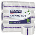 Clear Packing Tape - 18 Heavy-Duty Wrapping Tape - 55-Yard Length, 990 Total Yards 1.88-Inch Wide Strong Adhesive Rolls for Moving Boxes, Office Packaging, Storage Organization & Warehouse Shipping