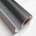 3D Carbon Fiber Film Twill Weave Vinyl Sheet Roll Wrap (108" X 60", Black)