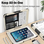 Sooez Toughest Clipboard with Storage, Internal Pen Pouch Included, Letter/ A4 Size, Shockproof Heavy Duty Plastic Clip Boards 8.5x11”, High Capacity Clipboards Box Case for Contractor Trucker Driver