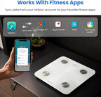 Etekcity Scale for Body Weight, Smart Digital Bathroom Weighing Scales with Body Fat and Water Weight for People, Bluetooth BMI Electronic Body Analyzer Machine, 400lb