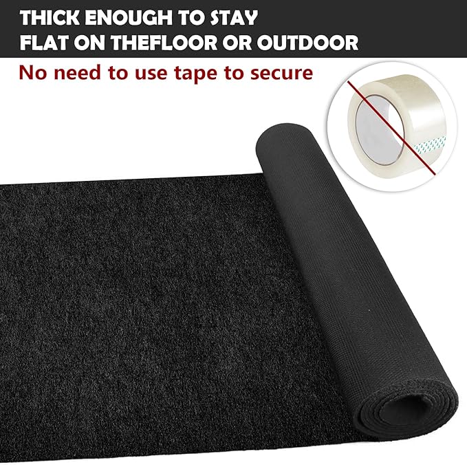 450 GSM Extra Thick Waterproof Black Carpet Runner for Events Decorations, 3X10 Ft Not Slip Red Runner Aisle Runway Rug for Wedding, Party, Banquet, Activity Entrance and Special Events Decorations