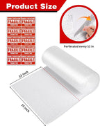 2-Pack Bubble Cushioning Wrap Rolls, 3/16" x 15" x 72' ft Total [2 Rolls of 36 Feet], Perforated 12" 20 Fragile Stickers for Shipping, Packaging, Mailing