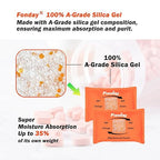 500g x 4 Packs Fonday Rechargeable Silica Gel Car Dehumidifier Fast Reactivate Desiccant Bags, Large for Gun Safe Closet Basement Garage Storage Moisture Absorber