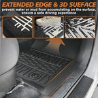 TripleAliners Floor Mats All Weather Compatible with 2018-2023 Toyota Tacoma Accessories Double Cab Front & Rear Custom Fit TPE Extra Door Sill Protection, Only for Auto Trans (Floor Mats)