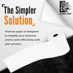 2 1/4 X 50 Thermal Paper Rolls (50 Rolls/Box) – BPA-Free Rolls for POS Systems, Cash Registers & Credit Card Machines