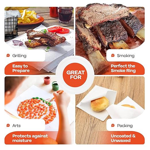 White Butcher Paper 36" x 12000" (1000 feet) with Cutter - USA-Made Natural Butcher Paper Roll for Meat & Fish - Uncoated, Unwaxed & Food-Grade Material for Smoker, Grilling & BBQ by IDL Packaging