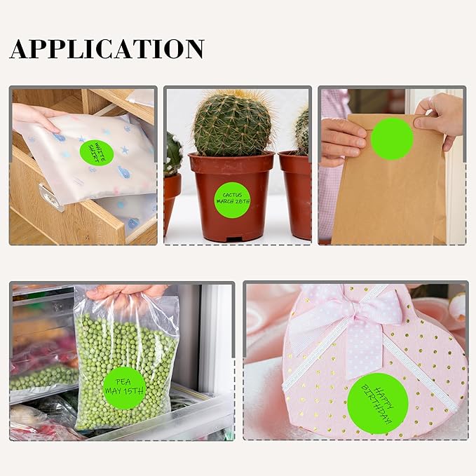 2 Inch Light Green Circle Stickers 500 Pcs,Permanent Color Coding Dots for Office,Home Organization, File Classification,Multipurpose Labels