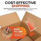 Multi-Depth Corrugated Shipping Boxes, 14"L x 12"W x 6"H, 20-Pack - USA-Made Boxes for Moving, Storage & Small Business Packaging - Heavy-Duty Cardboard Bines for Household & Office by IDL Packaging