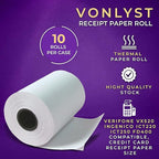 Thermal Paper Roll 2 1/4 X 55 for Verifone Vx520 Ingenico ICT220 ICT250 FD400 (10 rolls)