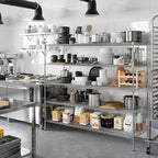 24" Deep x 72" Wide x 64" Height Wire Shelving Kit | 5-Tier | NSF Commercial Storage Rack Unit