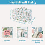 VENO 6 Pack Moving Bags and Large Christmas Decoration Storage Bins with lids. Alternative to Moving Boxes, Packing Supplies for College. Heavy Duty Totes (Pastel Forest, 6 Pack)