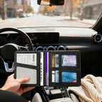 Car Registration and Insurance Holder with Magnetic Shut, Vehicle License Document Glove Box Compartment Organizer - For Documents, License, Cards