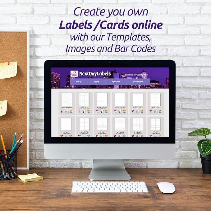 NextDayLabels – 4" x 3-1/3" Rectangular Sticker Labels for Printer - White Laser/Inkjet Printer Labels Return Address Labels Shipping Label Stickers (1000 Sheets, 6 Per Sheet, 6000 Labels)
