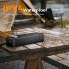 Outdoor Power Strip Weatherproof, 25 FT Extension Cord, Diivoo Waterproof Surge Protector with 4 Outlets 1250W Shockproof Overload Protection, Flat Plug, Black