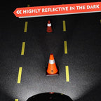 RoadHero 8 Pack Traffic Safety Cones 18 Inch, PVC Cone with Black Weighted Base, Orange Cones with Reflective Collar, Cones for Parking Lot, Construction Events, Road Safety
