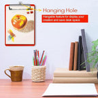 6 PCS Clipboards Bulk Nurse Clipboard with Pen Holder,Plastic Clip Boards 8.5x11,A4 Letter Size Cute Clipboards for Women Kids Teacher,Classroom Office Home(Red)