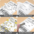 2 Stack Fanfold Direct Thermal Labels 4 x 6 Inches, Shipping Address Label with Perforations for Thermal Printer, Strong Adhesive & Smoothly Printing (2000 Sheets)