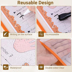 AKONEGE 30 Pack Oversized Dry Erase Pocket Sleeves - 10 x 13 Inch Ticket Holders Reusable Clear Plastic Sleeves Sheet Page Protectors for School Teacher Supplies & Classroom Organization, 5 Colors
