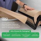 Brown Kraft Paper Jumbo Roll 36" x 14400" (1200 ft) with Dispenser – USA-Made Natural Kraft Paper 30lb Thickness for Packing, Wrapping, Void Filling, Kids' Arts, DIY & School Projects by IDL Packaging