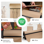 Brown Kraft Paper Jumbo Roll 36" x 14400" (1200 ft) with Dispenser – USA-Made Natural Kraft Paper 30lb Thickness for Packing, Wrapping, Void Filling, Kids' Arts, DIY & School Projects by IDL Packaging