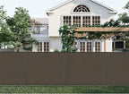 Patio 6' x 28' Outdoor Privacy Screen Freestanding Temporary Fence Panels Net Cover with Metal Poles for Outside Backyard Pool Garden Air Conditioner Fencing, Brown