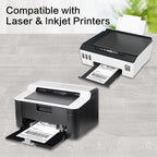 L LIKED 50 Pre-Cut 4x6 Shipping Labels for Laser & Inkjet Printers, Single Sheet, Self Adhesive Address Mailing Postage Shipping Labels (50 Sheets)