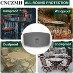 Heavy Duty Patio Furniture Covers Waterproof, 600D Round Outdoor Furniture Cover Waterproof for Sectional Sofa Couch, Outdoor Dining Table and Chair Set Covers 72"DIA x 28"H, Grey