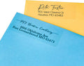 Return Address Labels Personalized, 1 Sheet = 30 Labels, 2.6"L x 1"H - Matte Finish Personalized Address Labels - Return Labels Personalize Self Adhesive - Custom Address Labels (Calligraphy, Clear)
