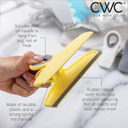COOK WITH COLOR Bag Clips - Heavy Duty Chip Clip and Refrigerator Magnet Clips for Food Storage with Air Tight Seal Grip, Yellow and Grey, Pack of 8 Large Clips