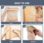Bubble Wrap Substitute - Honeycomb Packing Paper 15''x280', Cushioning Wrap Moving, Shipping, Packing for Glassware, Plates, Cups with 36 Fragile Sticker Labels
