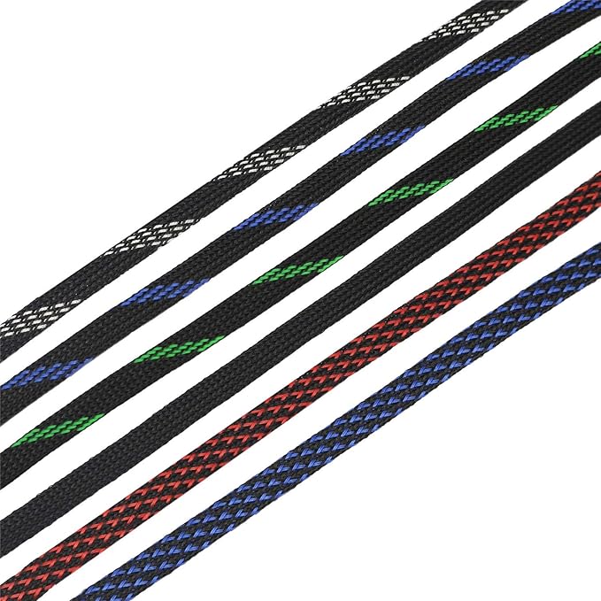 30ft PET Expandable Sleeving Wire Cable Sleeve (1/6", Black)