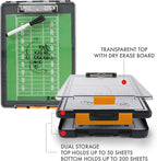 Dexas Clearview Clipcase Dry Erase clipboard, 13.75 x 9.5 Inch, Orange.See Papers Clearly Outdoors,Stay Organized & Dry Ideal for Coaching,Teaching,homeschooling,Art, Trades& Medical pros(Pack of 6)