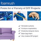 FoamRush 1" x 24" x 72" Charcoal High Density Upholstery Foam Cushion, Upholstery Sheet, Foam Padding, Seat Replacement, Wheelchair Seat & Chair Cushion Replacement, Square, Made in USA
