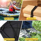 Strong and Durable Bungee Cord - 1/4" x 25ft Elastic Cord, Kayak Stretch String Rope, Bungee Shock Cords for Repairing Tent Poles, DIY, Tie Downs, Black