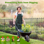 5 Panels No Dig Decorative Garden Fence for Yard, 32 in(H) X 11.8 ft(L) Animal Barrier Fencing for Outdoor Dog, Metal Portable Garden Fences for Borders, Pets, Landscape, Temporary Fence